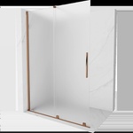 Mexen Velar плъзгаща се стенна душ кабина Walk-in 150 x 200 см, матирана 8 мм, розово злато - 871-150-000-33-60 (871-150-000-33-60)