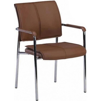 Image 1 of RFG Посетителски стол RFG Flash M, до 120кг, еко кожа, кафяв (B-55/BROWN/1PC)