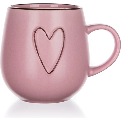 BANQUET hrnek HEART RŮŽ keramický 500 ml – Sleviste.cz