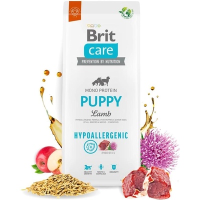 Care Dog Mono Prtotein Hypoallergenic Puppy/Junior-Супер премиум, хипоалергенна храна за кучета. Монопротеин-с агнешко месо и бял трън 12 кг