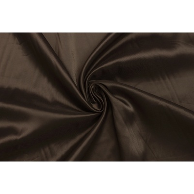 Podšívka polyester elastická - Tmavě hnědá
