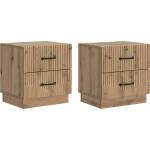 vidaXL Нощен шкаф 2 бр. Дъб артизан 43 x 34, 5 x 44, 5 см (895234)