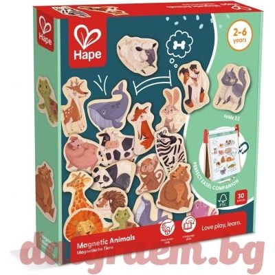 Hape Комплект за игра Магнитни животни, Hape E2002 (H2002)