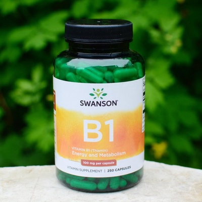 Swanson Vitamín B1 Thiamin 100 mg 250 kapsúl