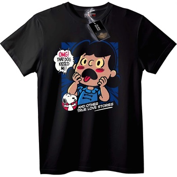 NOONEBRAND Тениска Snoopy Любовна История - S, White