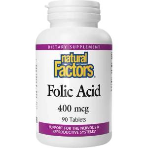 Natural Factors Folic Acid 400 mcg [90 Таблетки]