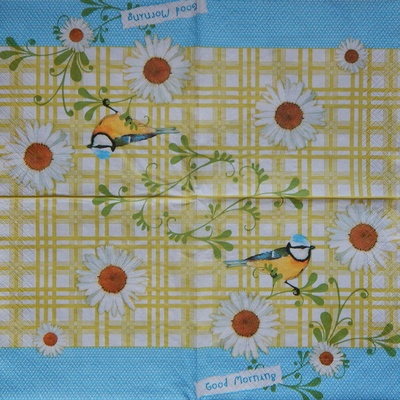 Paper Designe obrúsky Sýkorka a kopretiny 33x33cm