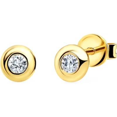 SAVICKI обеци: злато. кубичен цирконий
