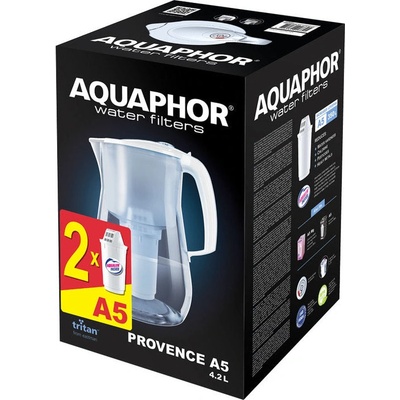 Aquaphor Филтрираща кана aquaphor ПРОВАНС 4.2 l + 2БР. ФИЛТРИ А5 (4744131014371)