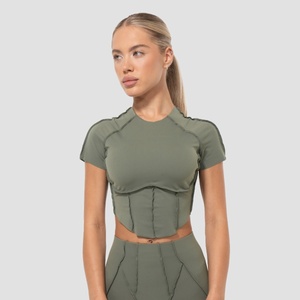 GymBeam Women‘s Cosmo Cropped T-shirt Olive S