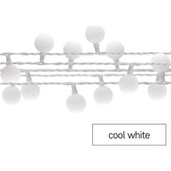 Emos D5AC01 40 LED cherry řetěz kuličky 2,5 cm 4 m venkovní i vnitřní studená bílá časovač