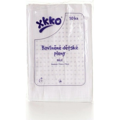 XKKO Classic bavlnené plienky 70x70 biele 10ks