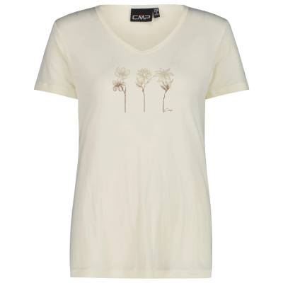 Дамска спортна тениска CMP Women's T-Shirt V-Neck Sport shirt - Offwhite - размер 46 (EU) (916-5848-0317)