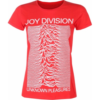 Rock off Tričko metal Joy Division Unknown Pleasures FP RED Čierna