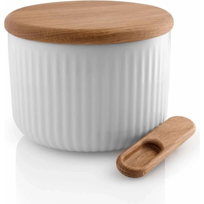 Eva Solo Solnička Legio Nova porcelán dubové víko a lžička dóza na sůl designová 0,35 l