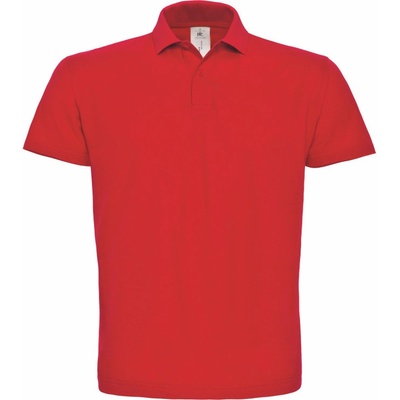 B&C polokošile B&C ID.001 krátký rukáv COT01ID0100400-red