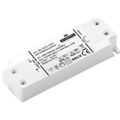 Dehner Elektronik SE 15-12VF (12VDC) napájecí zdroj pro LED, LED driver konstantní napětí 15 W 1.25 A 12 V/DC 1 ks