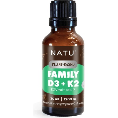 NATU Family Vitamin D3+K2 MK-7 vegan 30 ml