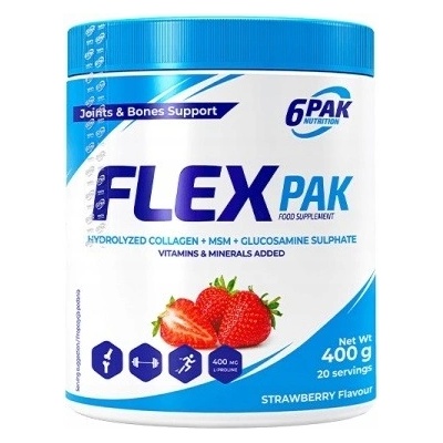 6Pak Nutrition Flex Pak 400 g jahoda – Zboží Dáma