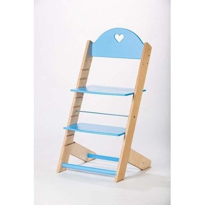 Lucas Wood Style rostoucí židle Mixle přírodní/modrá