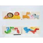 Fisher Price AST. JIGSAW, drew. , 12-13 pcs. , animal, 30x13 cm