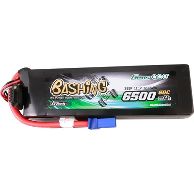 Gens ace tattu Батерия 3 клетки Генс Gens ace G-Tech 6500mAh 11.1V 60C 3S Lipo Battery Pack with EC5-Bashing Series GEA653S60E5GT (GEA653S60E5GT)