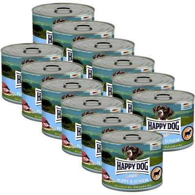 Happy Dog Sensible Puppy & Junior 12 x 200 г / агнешко