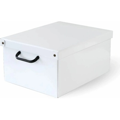 Lavatelli omyvatelný úložný box s víkem L, bílý, pevný karton, 50x40x25 cm 623_BI