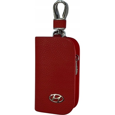 Kľúčenka KOŽENÉ PUZDRO na kľúče HYUNDAI logo do auta ELEGANTNÁ červená