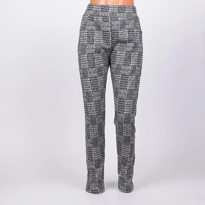 Зимен макси клин с ефектен десен в черно и бяло