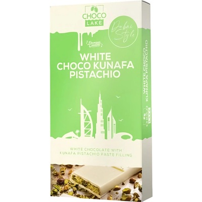 Choco Lake Premium White Dubai Chocolate Kunafa & Pistachio 190 g