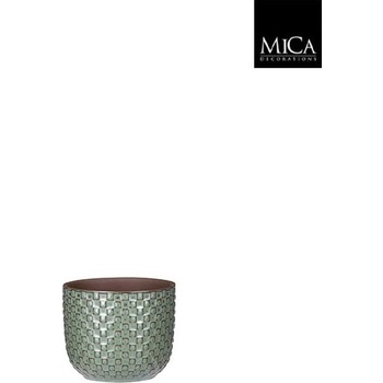 Mica КАШПА КЕРАМИЧНА КРЪГЛА daan Ø11х9см ЗЕЛЕНА (1086091)