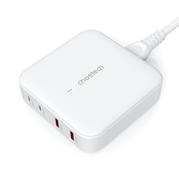 Choetech Зарядно за стена, Choetech, 2xUSB-C, 2xUSB-A, 100W, Бяло (PD8008) (PD8008)