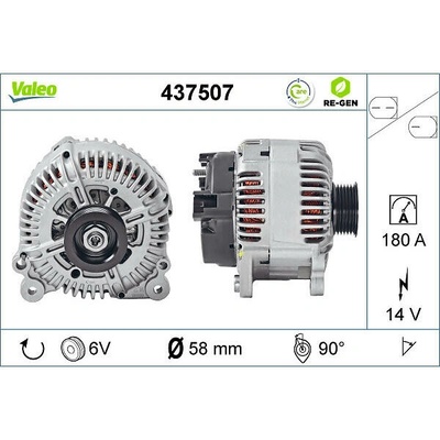 VALEO Alternátor VALEO 437507