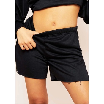 Image 1 of Missy Empire Къси панталони Missy Empire Casual Oversized Raw Hem Shorts - Black