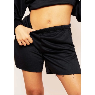 Missy Empire Къси панталони Missy Empire Casual Oversized Raw Hem Shorts - Black