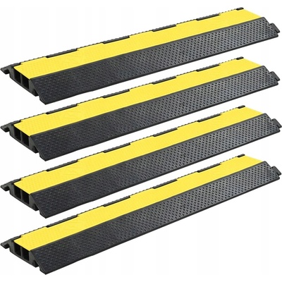 zahrada-XL Kabelové ochranné mosty 4 ks 2 kanálky gumové 101,5 cm