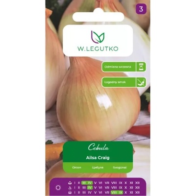 W. Legutko Лук Айлса Крейг - сламеножълта кора, глави до 1 кг, късен сорт