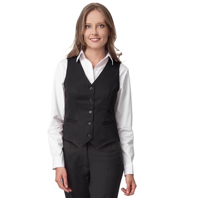 Siggi Group Дамски елегантен елек Mirella с джобове тип filetto и прецизно скроени шевове (28GT0012)