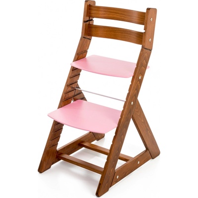 Hajdalánek Rostoucí židle Alma standard dub tmavý / růžová