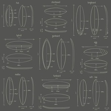 Esta Home 128872, Vliesová čierna tapeta s nákresmi surfov, rozmery 0,53 x 10,05 m