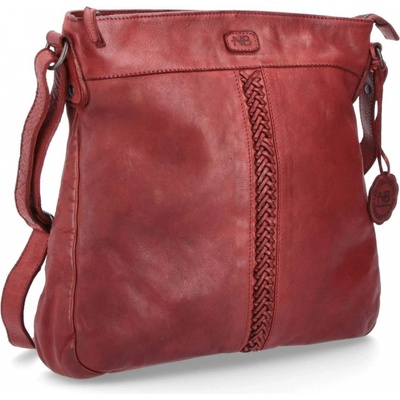 Noelia Bolger kožená crossbody kabelka s pleteným pruhom 2072 1 2072 Tmavo hnedá