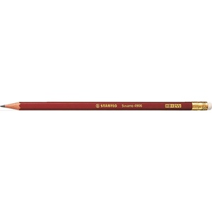 STABILO Графитен молив STABILO Swano 4906 HB шестоъгълна гума червена 4906/HB (4906/HB)