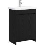 vidaXL Комплект мебели за баня Черен дъб 61 x 40 x 84, 5 см (3404275)