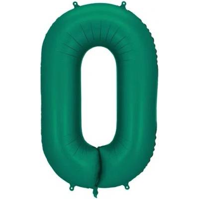 Party Deco Фолиев Балон - Цифра, 86 см, Тъмнозелено - 0 (fb1s-0-012b)