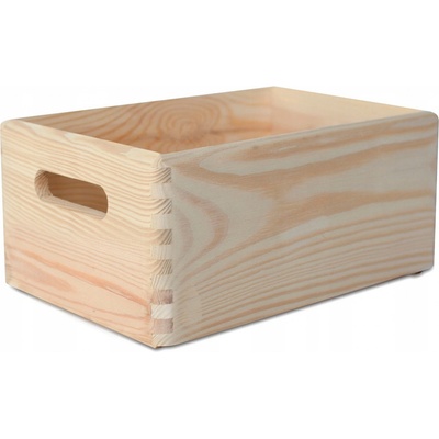 Dřevia Dřevěný box s úchyty 30x20x14