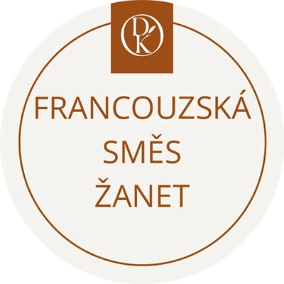 Davídkovo koření Etiketa Francouzská směs Žanet béžová průměr 4,5 cm 1 ks