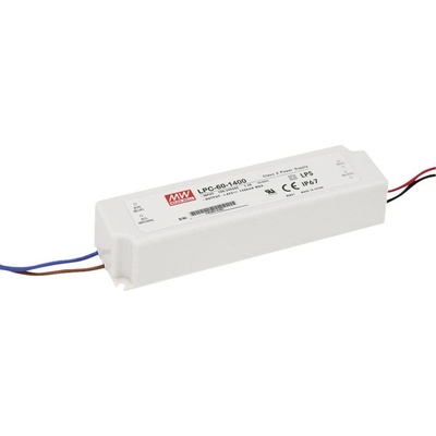 MEAN WELL LPC-60-1400 LED driver konstantní proud 58.8 W 1.4 A 9 - 42 V/DC bez možnosti stmívání, ochrana proti přepětí