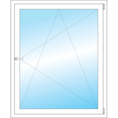 OKNA HNED Plastové okno 103x126 cm bílé otevíravé a sklopné pravé