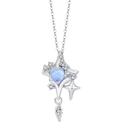 Silenti Jewelry Сребърно колие "Небесен лазур